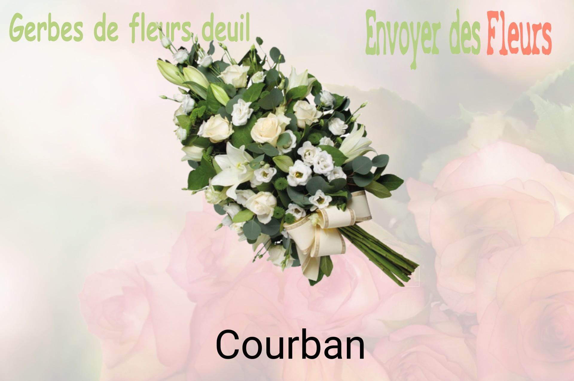 Gerbe de fleurs de deuil livrée à Courban